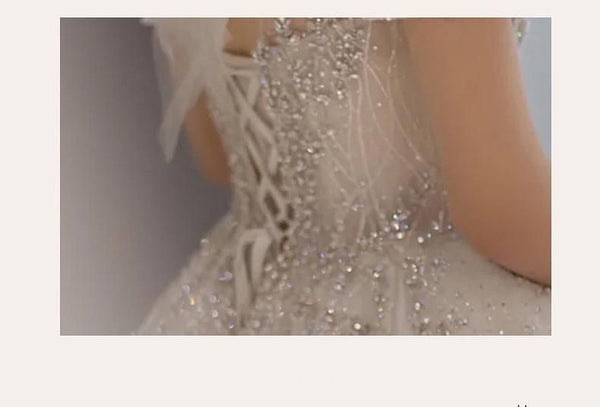 Luxury Wedding Dresses with Crystal Beads | EdleessFashion