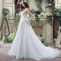 Elegant Sweetheart Wedding Dress with Brush Train | EdleessFashion